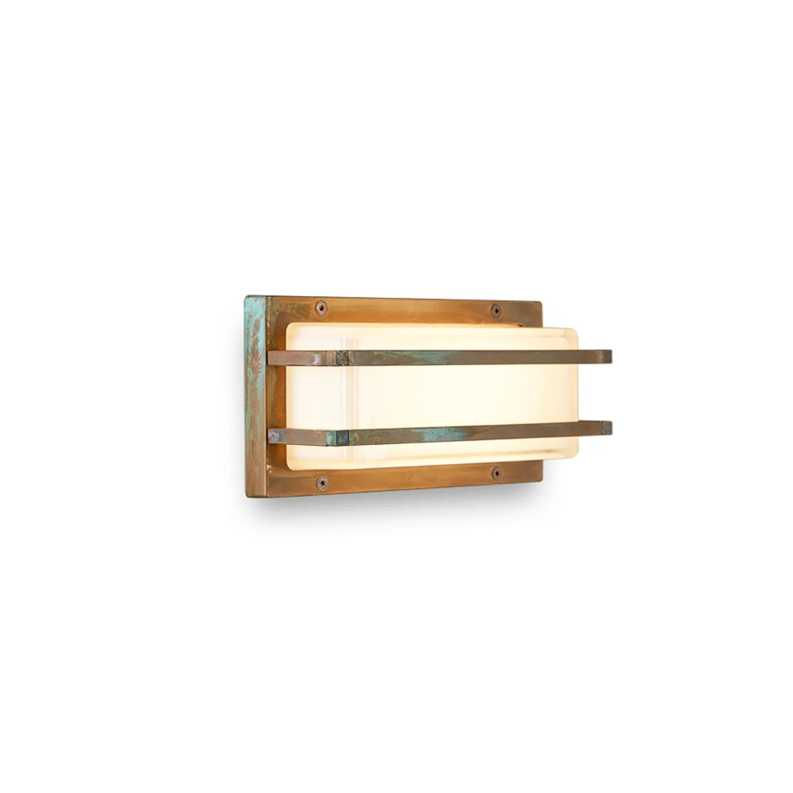 Außenwandleuchte Ice Cubic 3413, messing antik