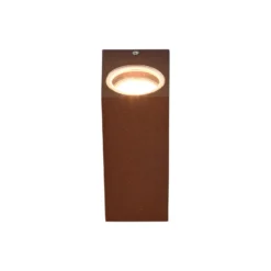 Außenwandleuchte Roya, 2flg, eckig, rost