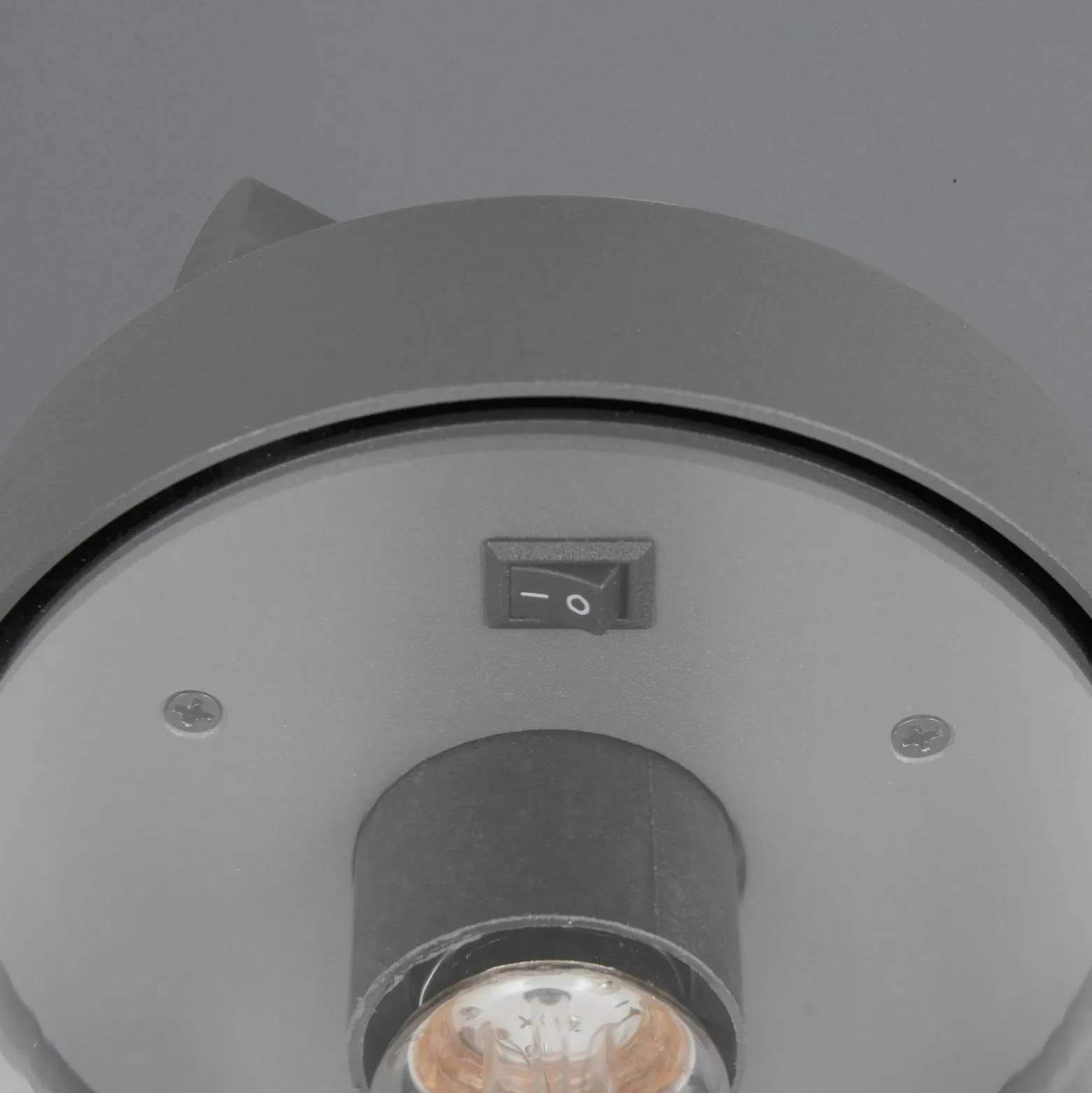 Außenwandleuchte Sambesi, Holzoptik, Dämmerungssensor, Alu
