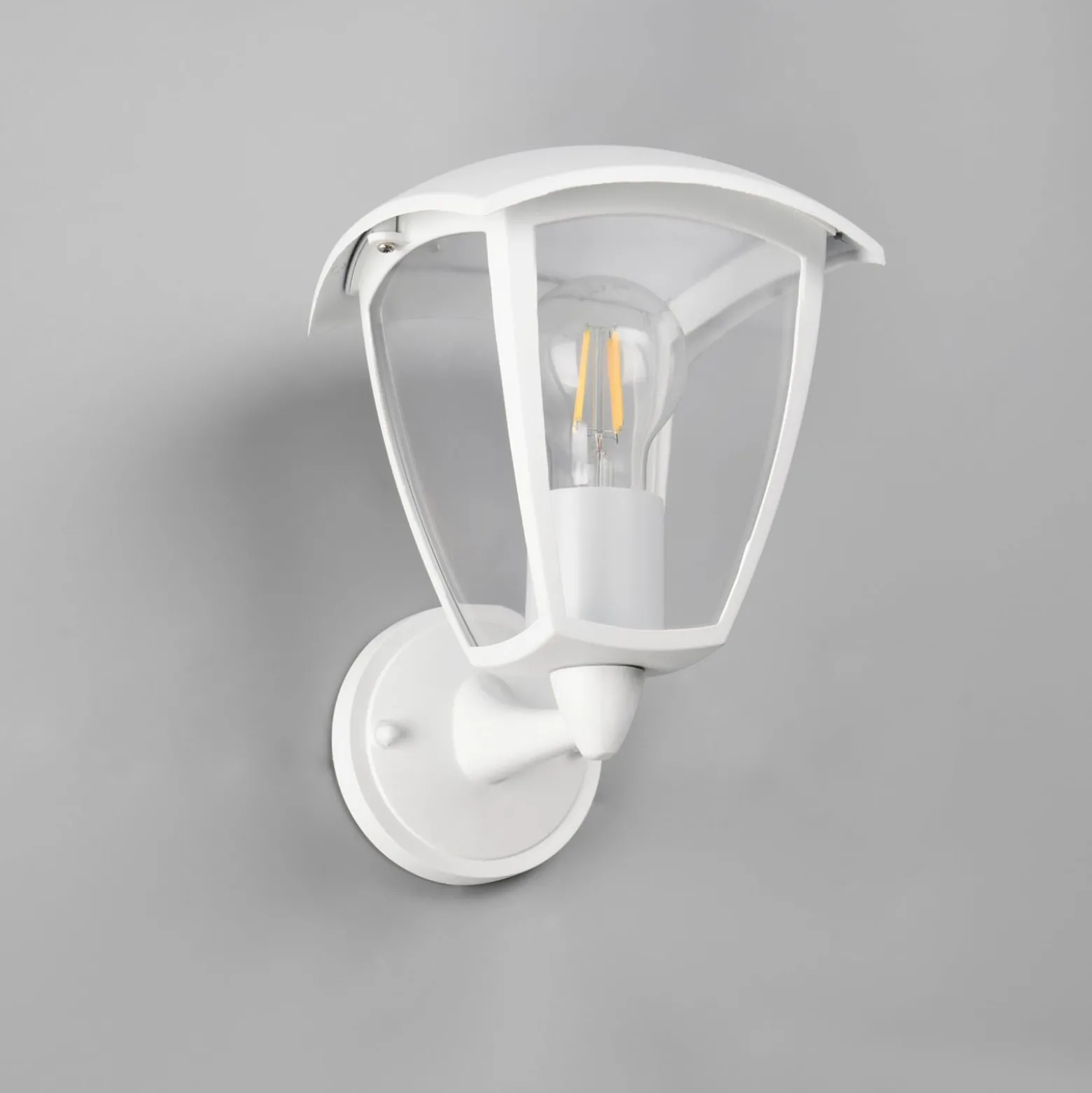 Außenwandleuchte VENTA, weiß, Fassung oben, Höhe 24 cm, IP44