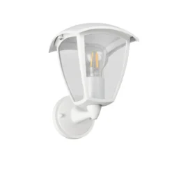 Außenwandleuchte VENTA, weiß, Fassung oben, Höhe 24 cm, IP44