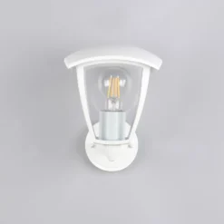 Außenwandleuchte VENTA, weiß, Fassung oben, Höhe 24 cm, IP44