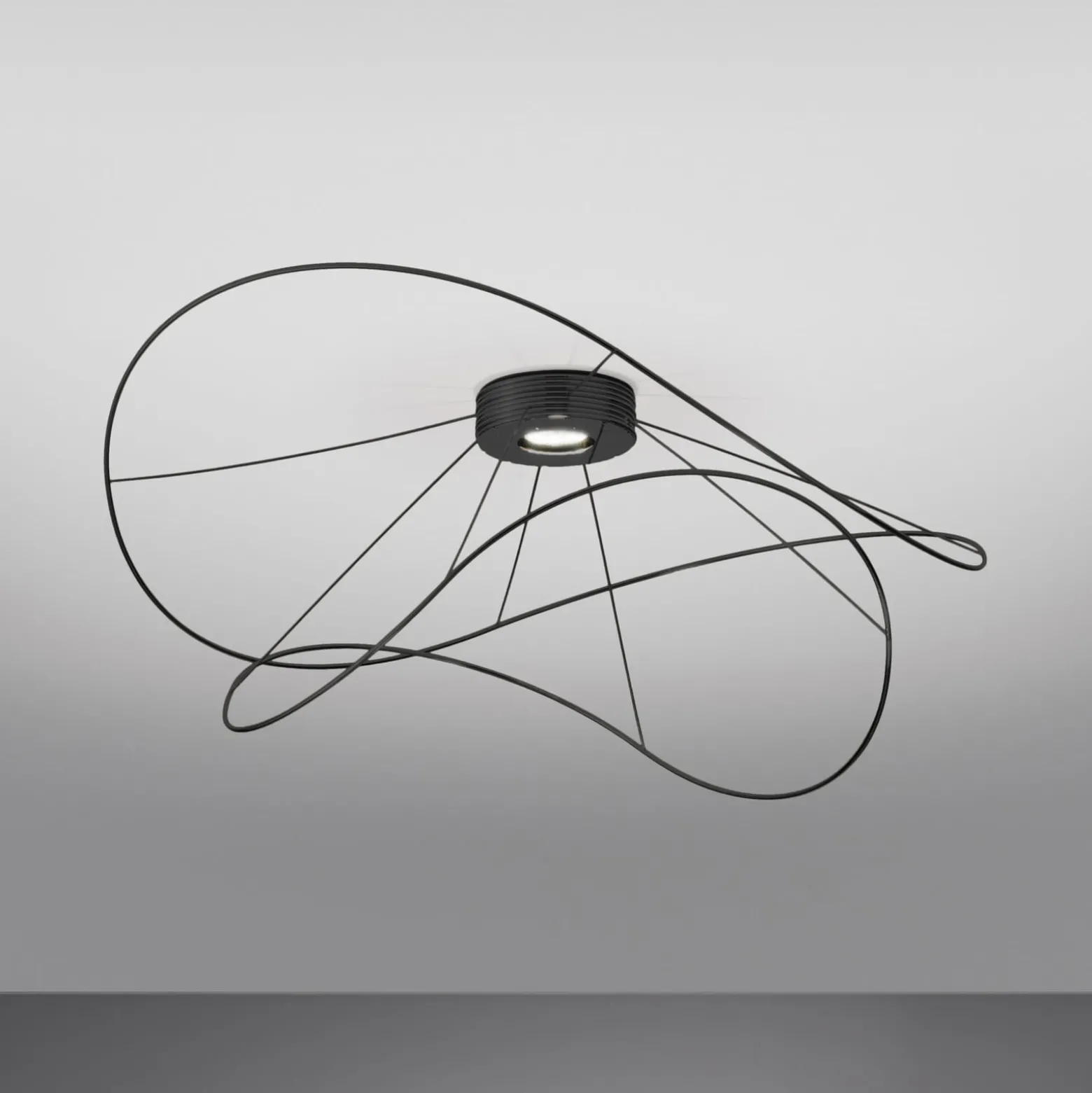 Axolight Hoops 2 LED-Deckenleuchte, schwarz