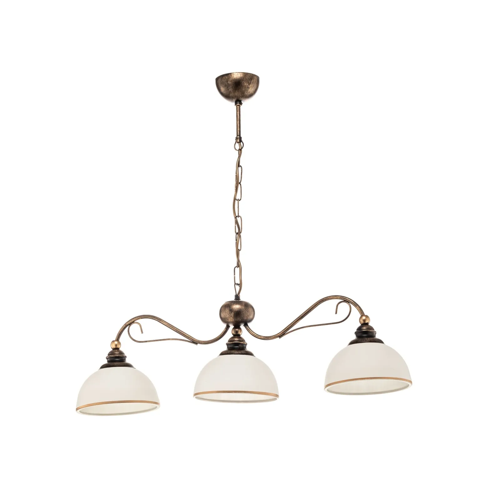 Balkenpendelleuchte Casale, dreiflammig Länge 74cm