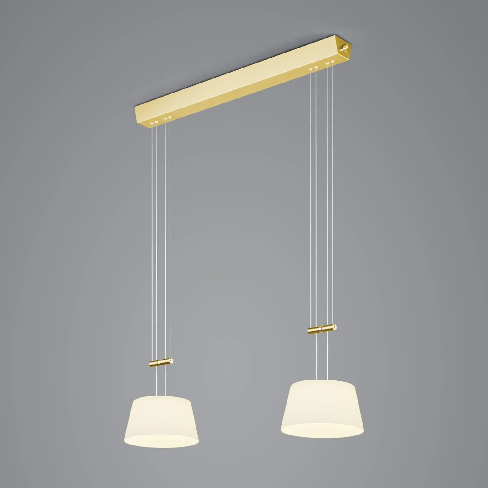 BANKAMP Conus LED-Hängeleuchte, 2fl., messing