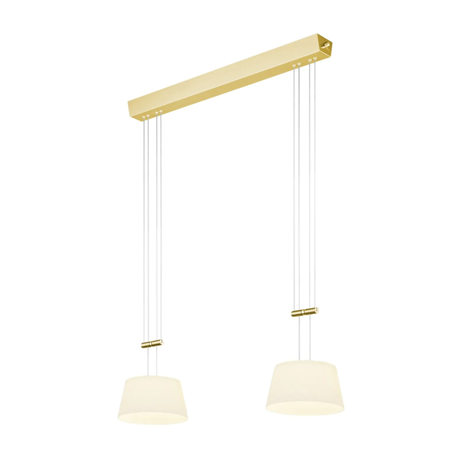 BANKAMP Conus LED-Hängeleuchte, 2fl., messing