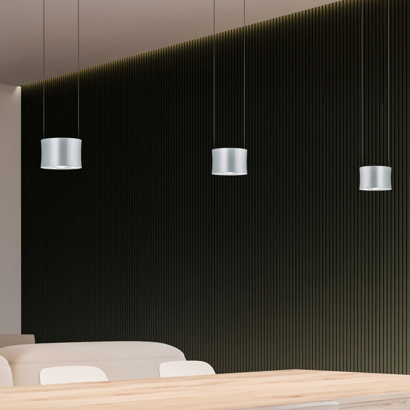 BANKAMP Impulse LED-Hängeleuchte 3-flammig nickel