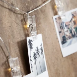 Batteriebetr. LED-Foto-Lichterkette Clippy, Timer