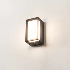 BEGA LED-Außenwandlampe 22750, grafit, Metall, CCT, IP65