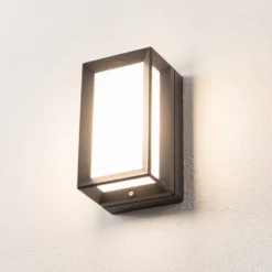 BEGA LED-Außenwandlampe 22750, grafit, Metall, CCT, IP65