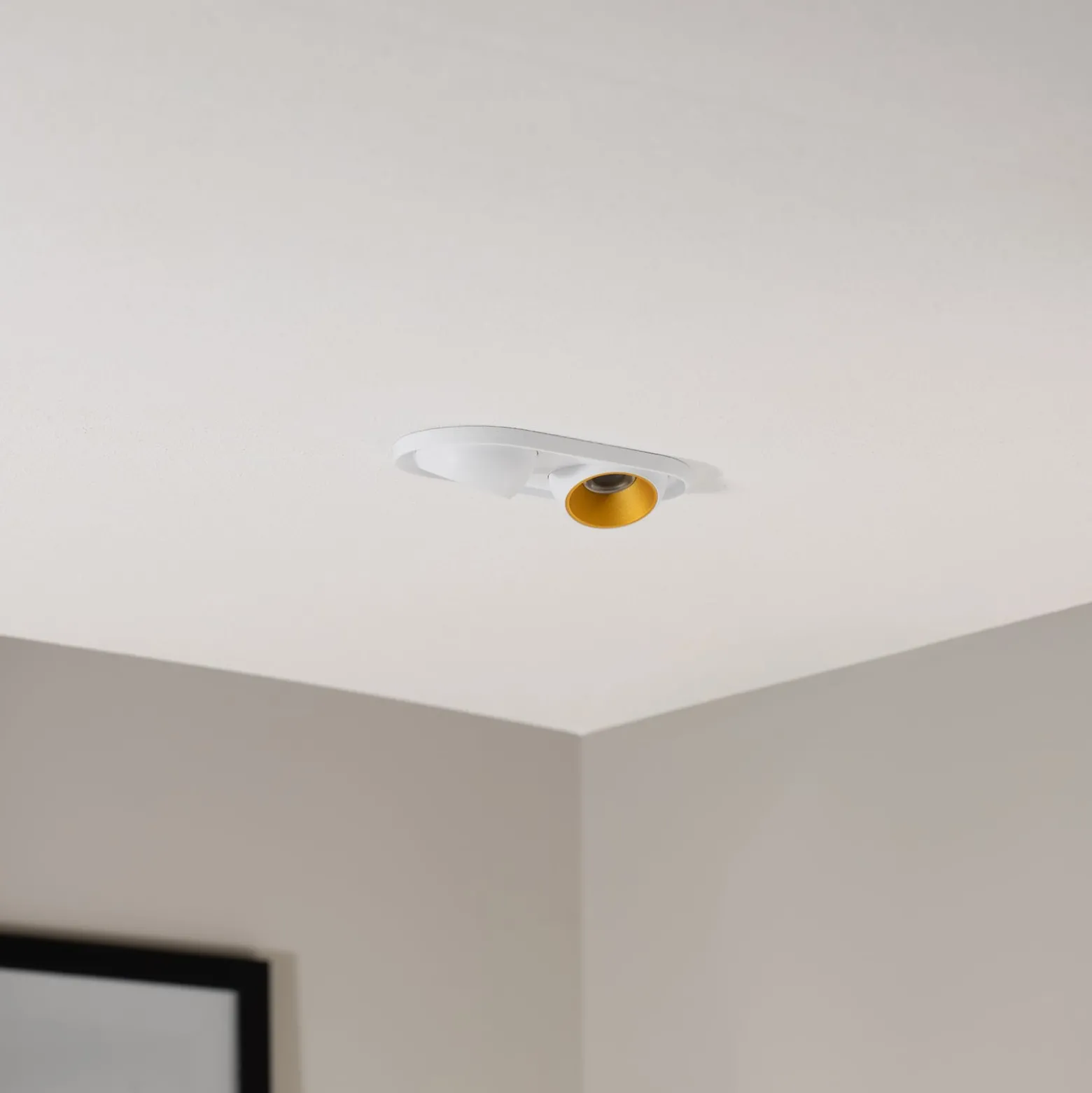 BEGA LED-Einbaustrahler Studio Line, weiß/messing, 2-fl.