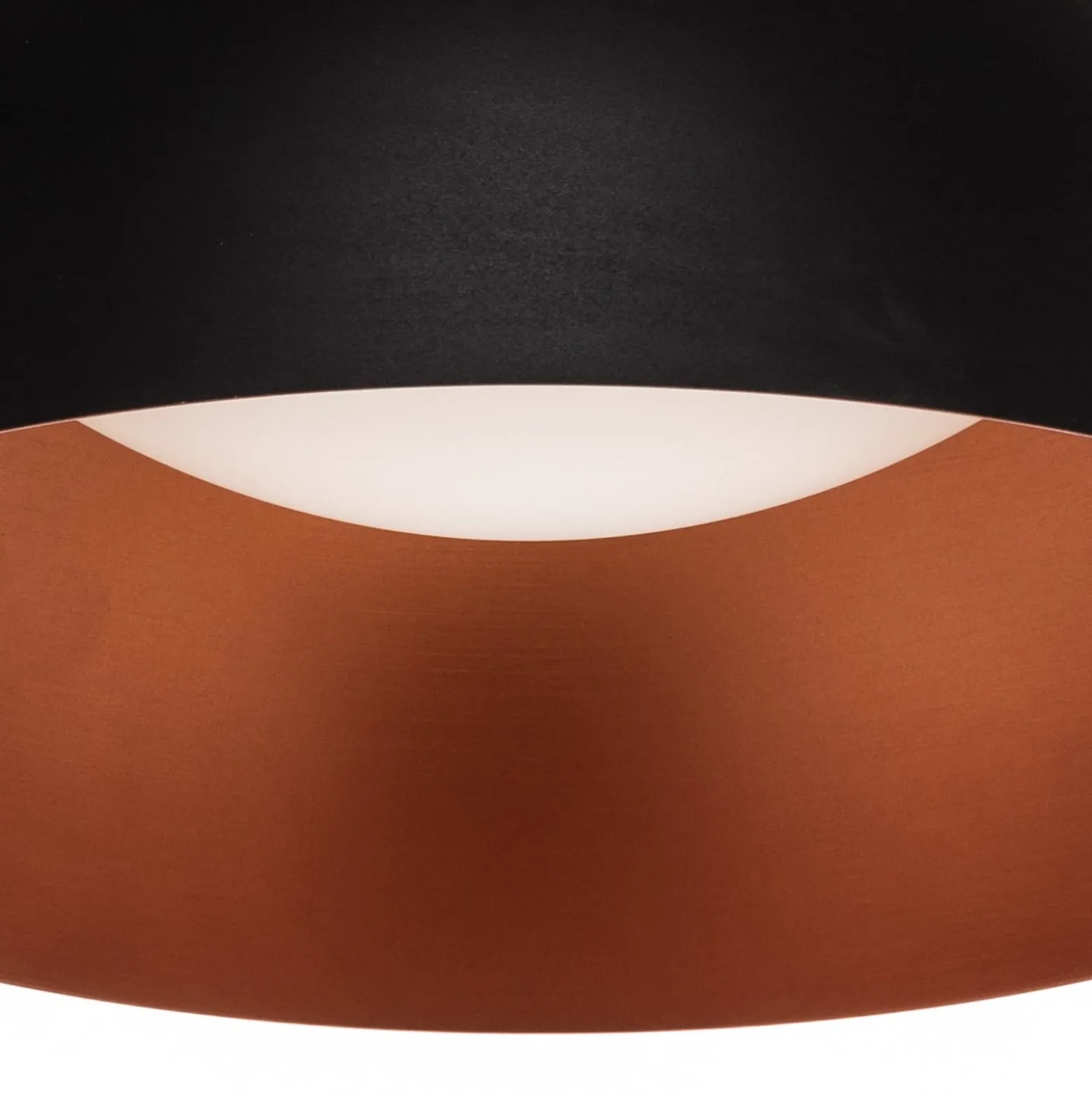BEGA LED-Pendel Studio Line 50993, schwarz/kupfer, Ø 35 cm