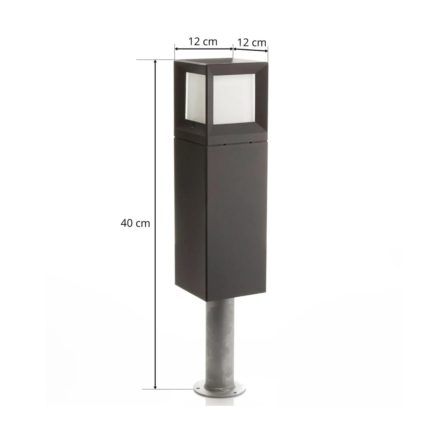 BEGA 84604 - LED-Sockelleuchte in Grafit, 3.000 K