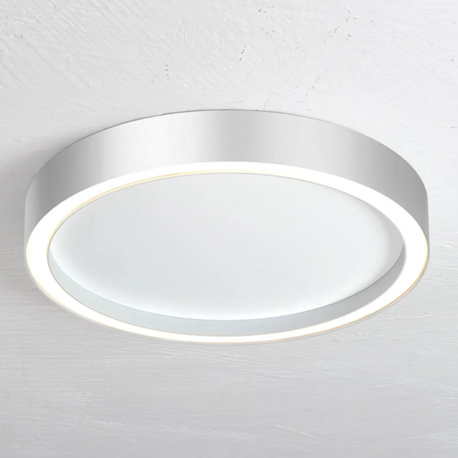 Bopp Aura LED-Deckenlampe Ø 40cm weiß/aluminium