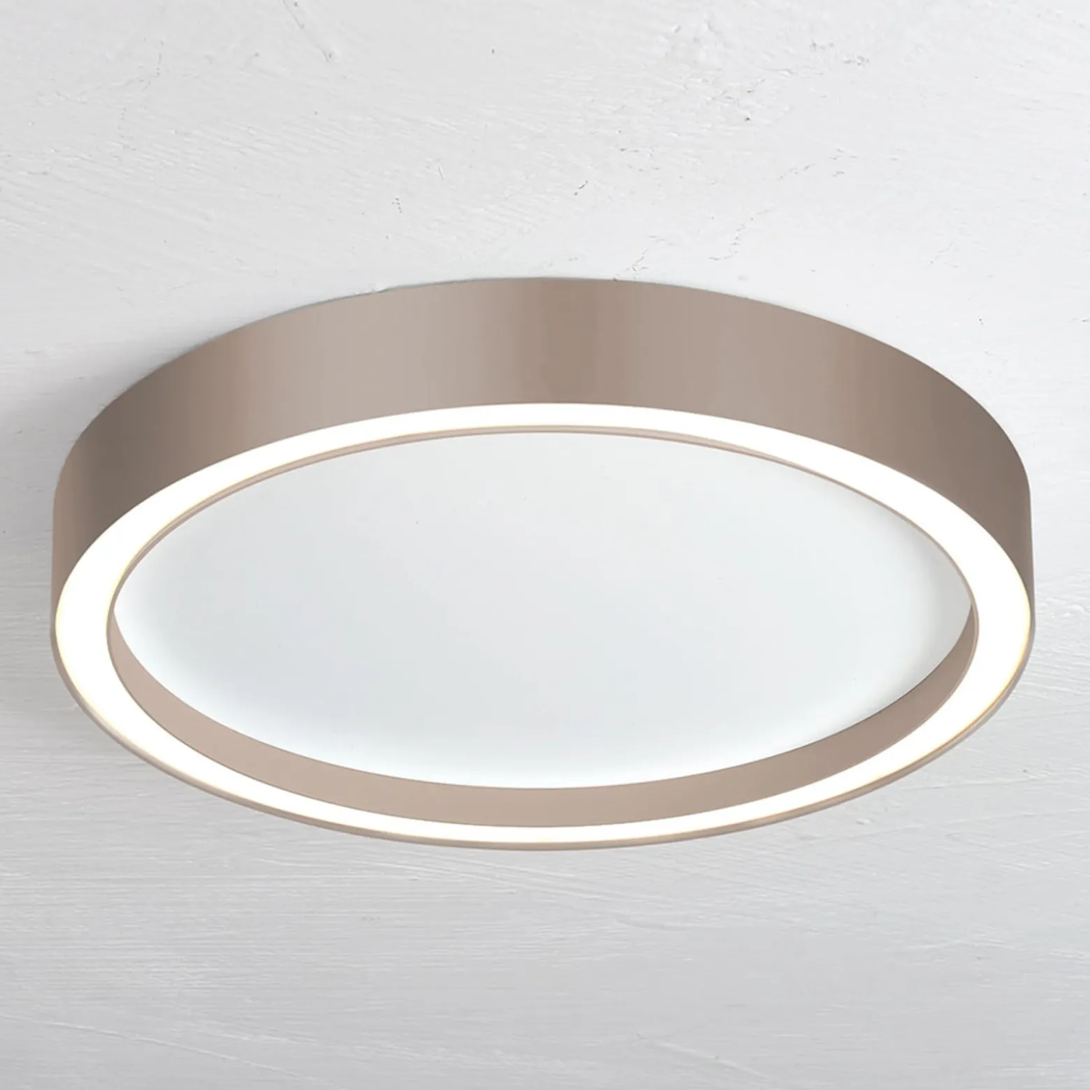 Bopp Aura LED-Deckenleuchte Ø 30cm weiß/taupe