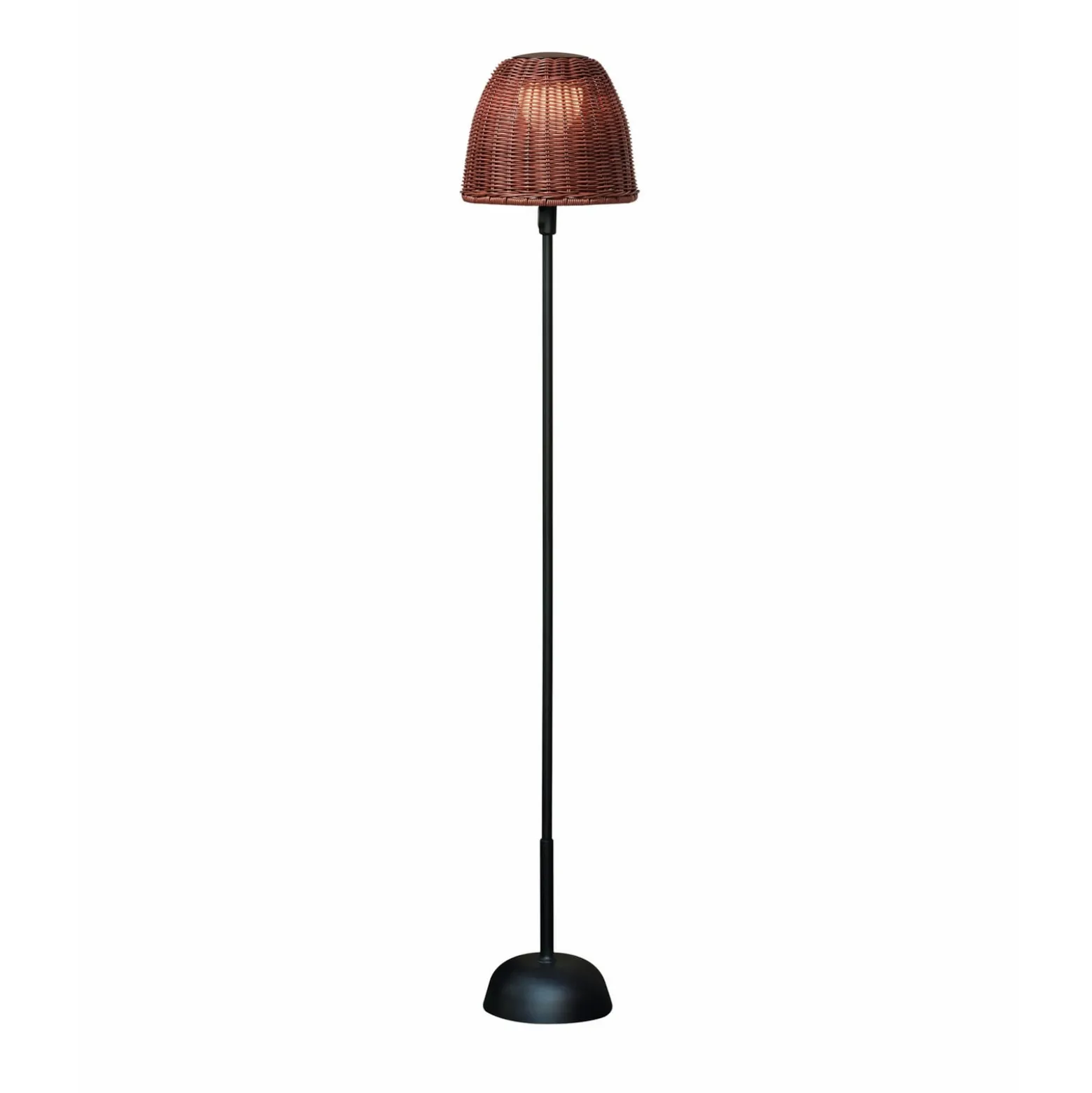 Bover LED-Akku-Stehlampe Atticus 114, grafitbraun/braun