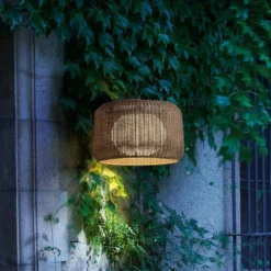 Bover LED-Außenwandlampe Fora A, grafitbraun/braun, Ø 50 cm