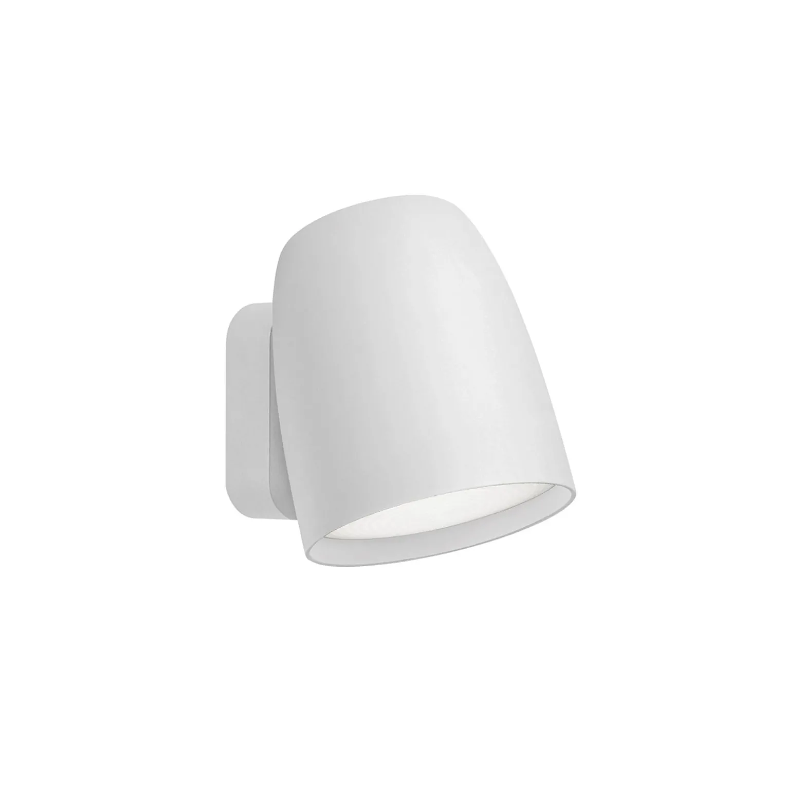 Bover LED-Außenwandlampe Nut, weiß, Alu/Stahl, Höhe 13,5 cm