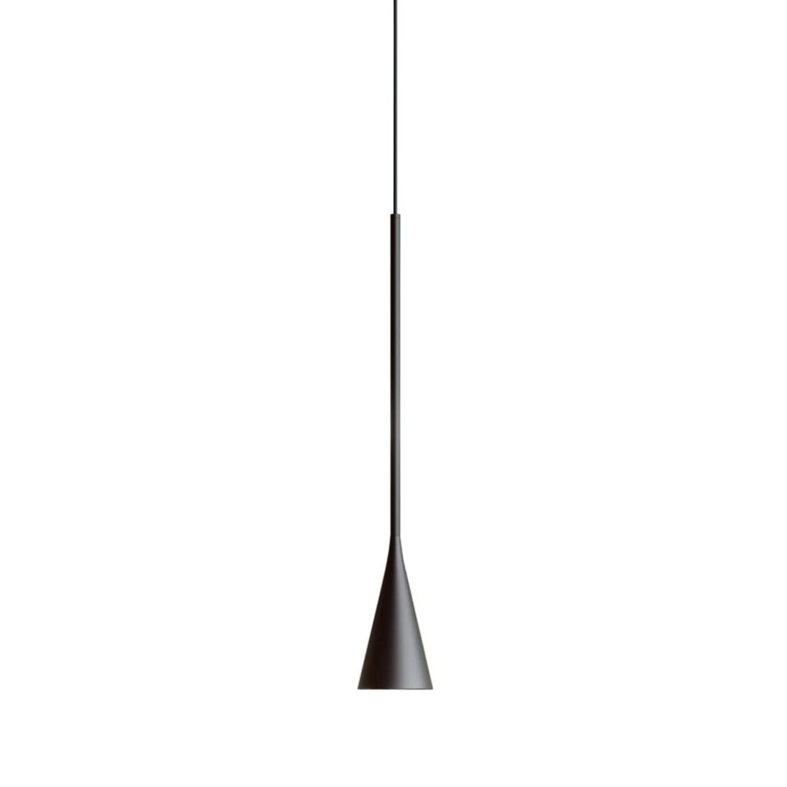 Bover LED-Pendellampe Skybell Plus, schwarz, Ø 6 cm, Alu