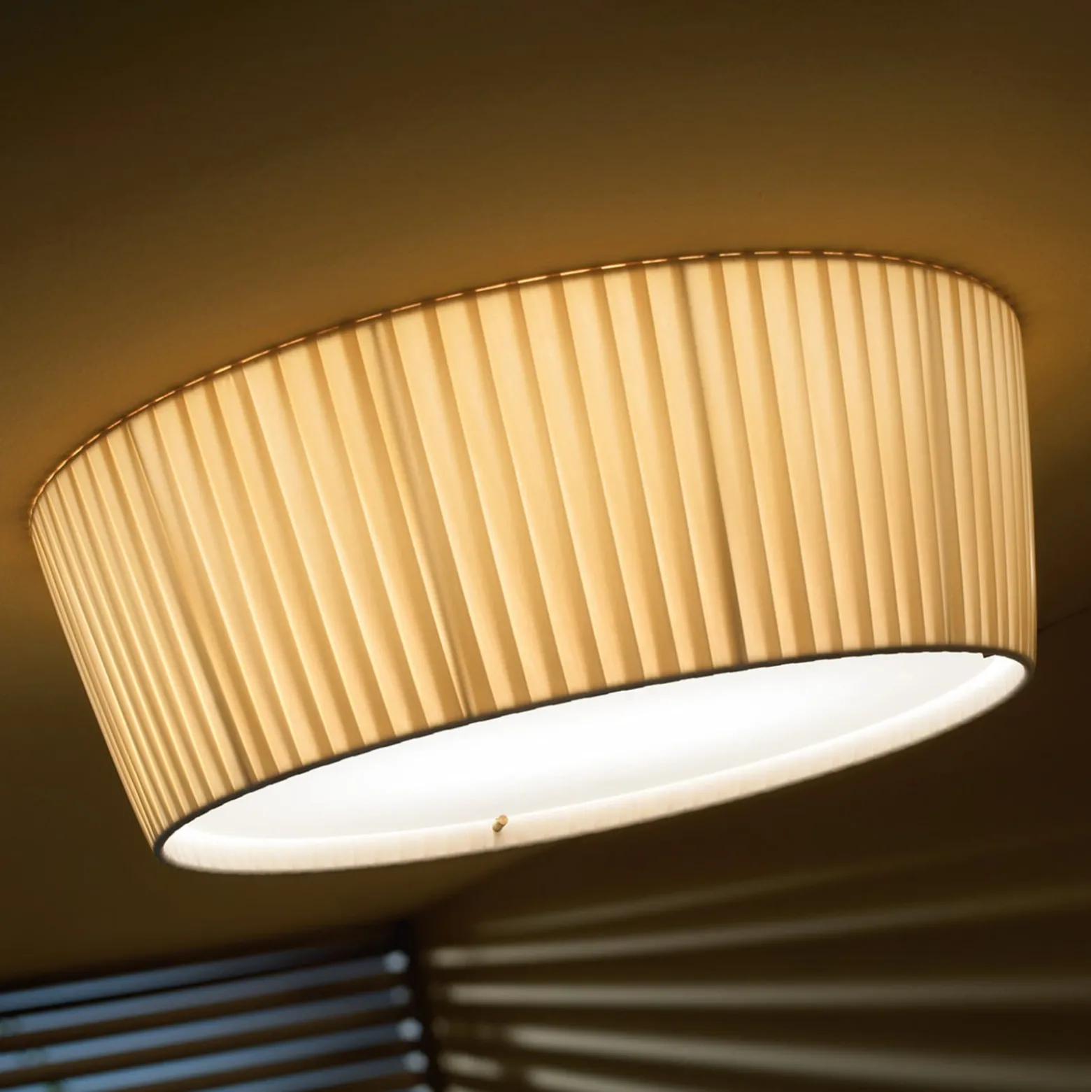Bover Plafonet 43 - Stoff-Deckenlampe, Band creme