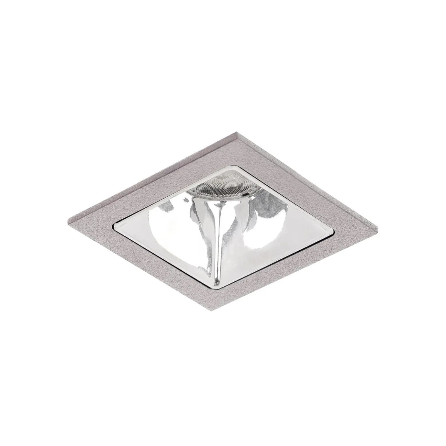 BRUMBERG Apollo Micro, glatt, eckig, 3.000 K, silber