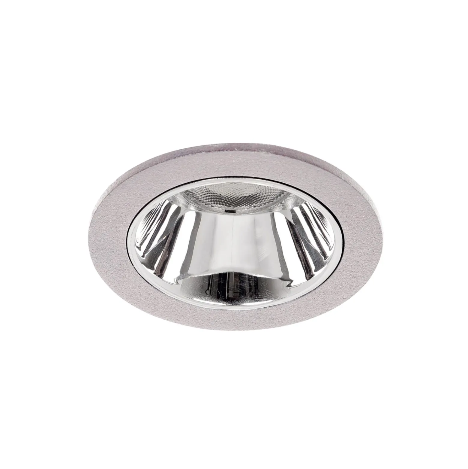 BRUMBERG Apollo Micro, glatt, rund, 4.000 K, silber