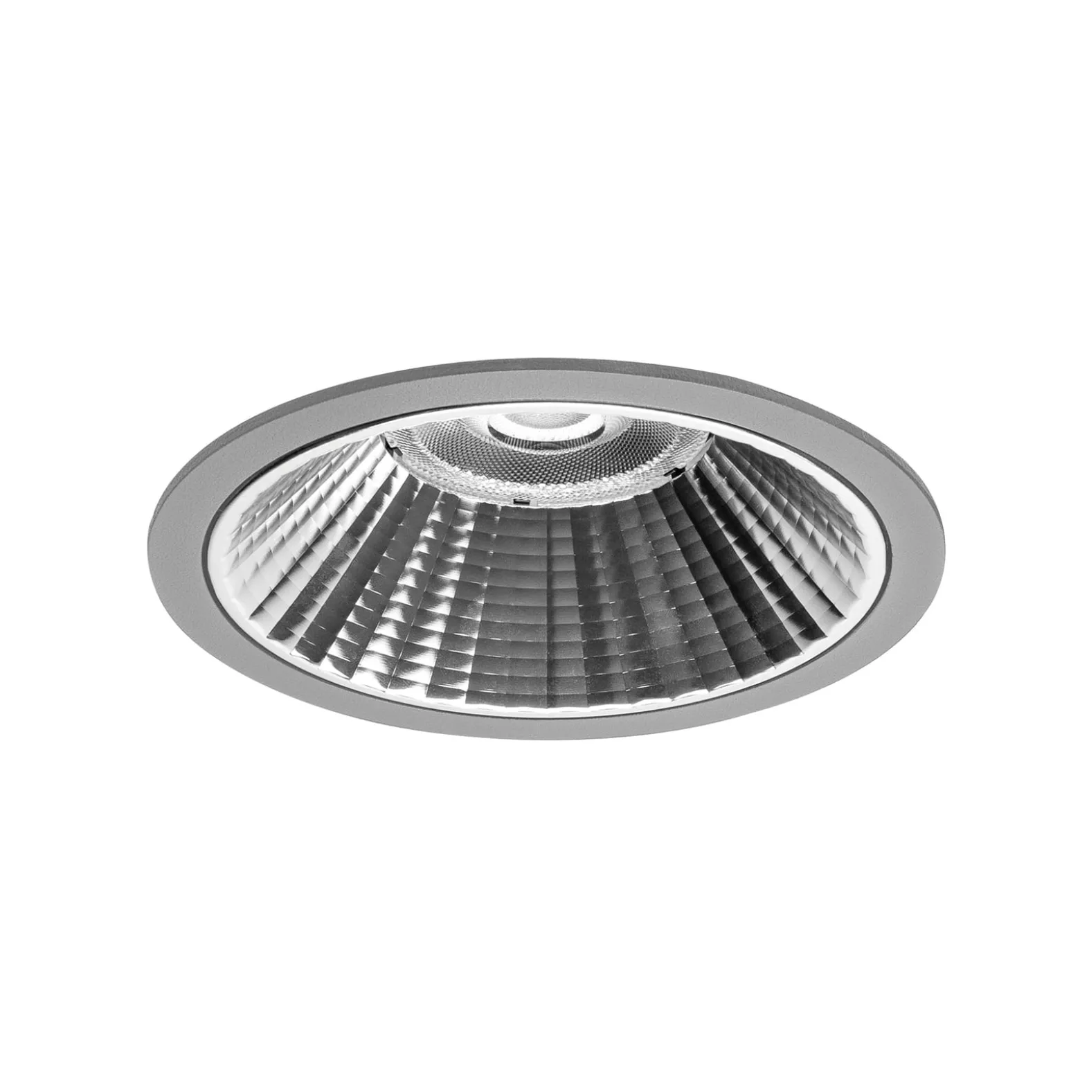 BRUMBERG Apollo Midi facettiert, rund, DALI, 3.000 K, silber