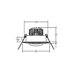 BRUMBERG BB13 Einbau dim2warm RC-dim strukturweiß