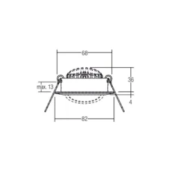 BRUMBERG BB03 Einbau RC Anschlussbox nickel matt