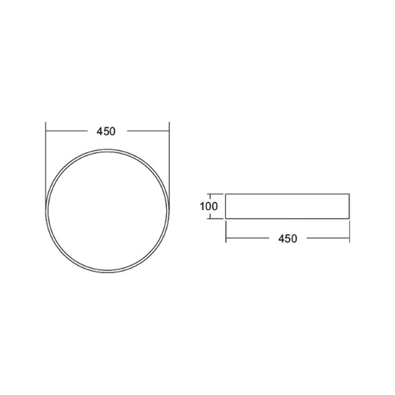 BRUMBERG Biro Circle, Ø 45 cm, DALI dimmbar, schwarz 3.000 K