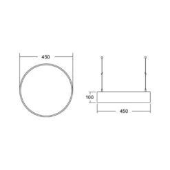 BRUMBERG Biro Circle 10, Ø 45 cm direkt DALI schwarz 3000 K