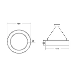 BRUMBERG Biro Circle Ring10 Ø 45 cm up/down CA silber 4000 K