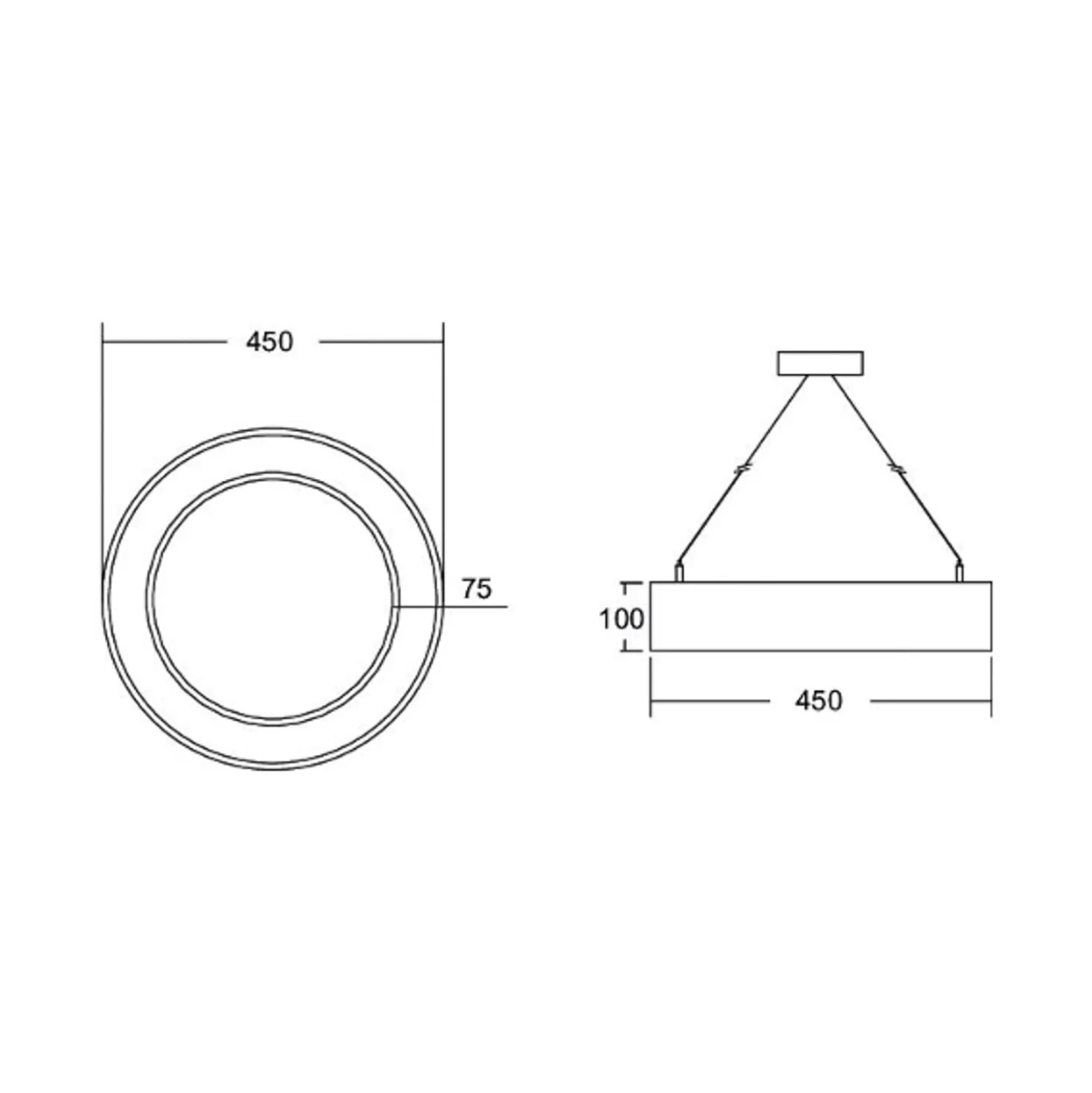 BRUMBERG Biro Circle Ring10 up/down Ø 45cm on/off silber 830