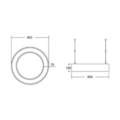 BRUMBERG Biro Circle Ring10 up/down Ø 60cm on/off weiß 840