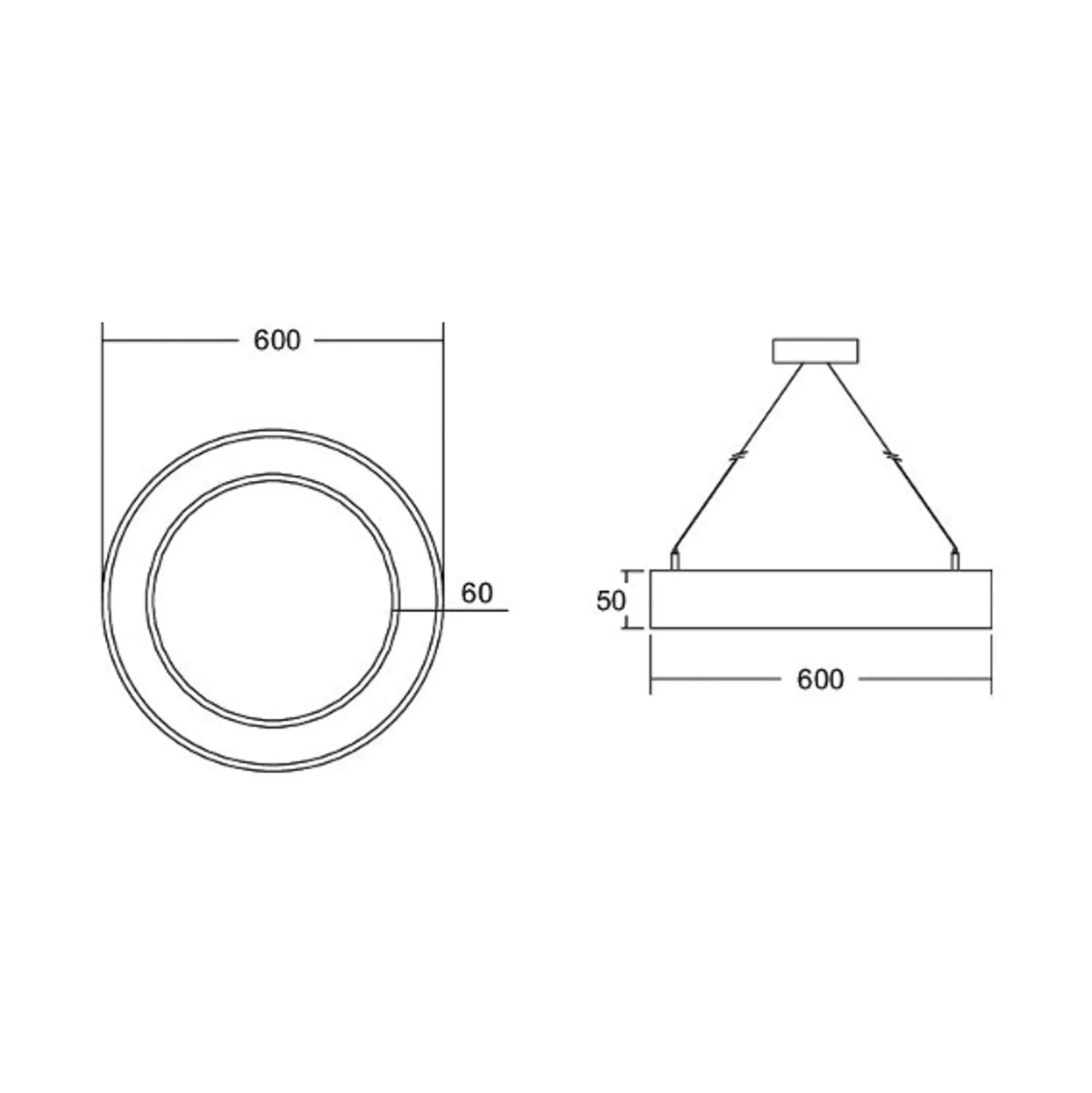 BRUMBERG Biro Circle Ring5 up/down Ø 60cm on/off schwarz 830