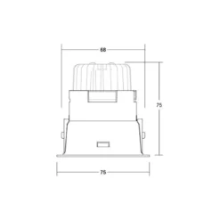 BRUMBERG Downlight Binato DALI Anschlussbox 3.000 K schwarz