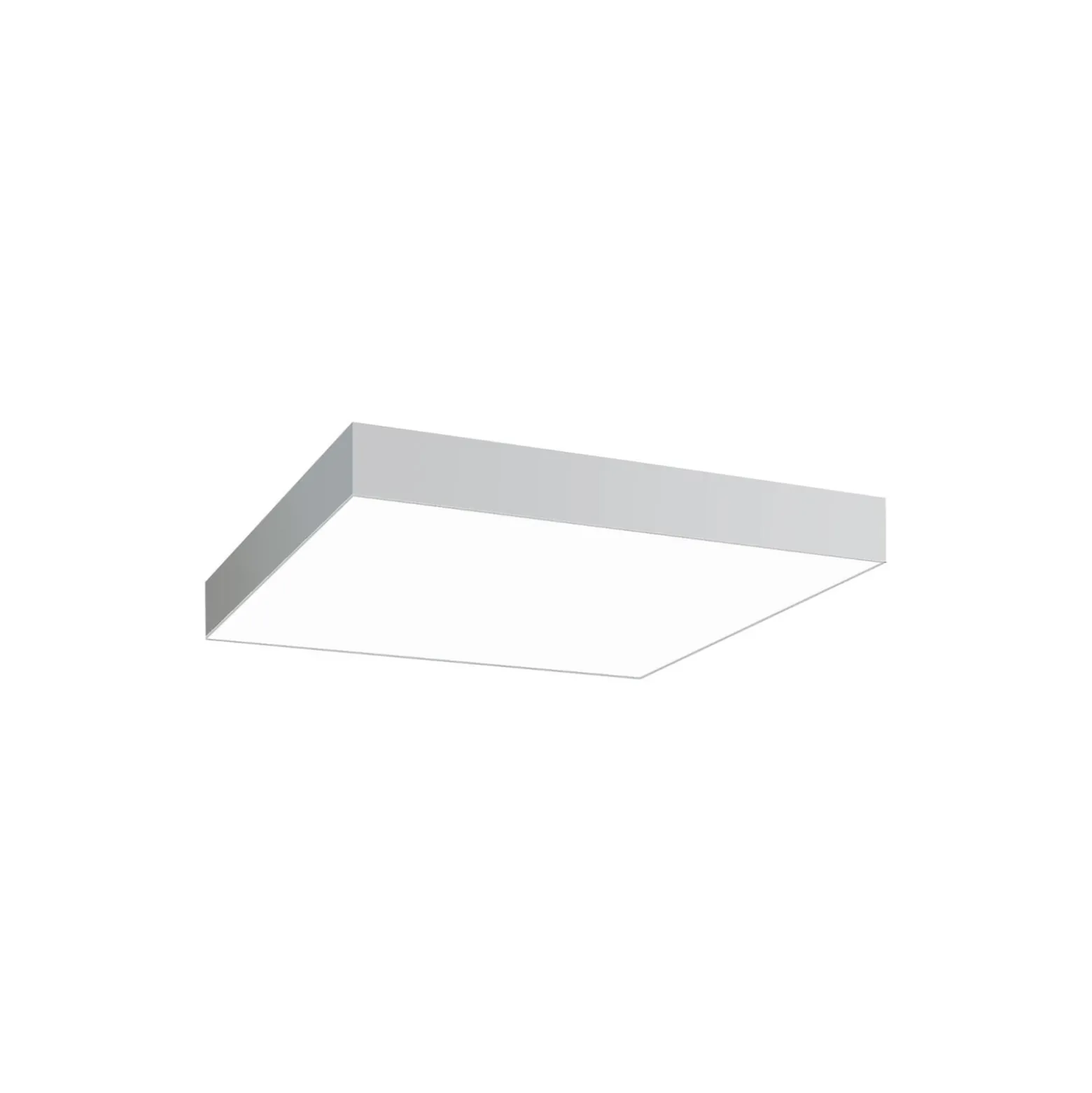 BRUMBERG LED-Deckenlampe Biro Square, on/off, silber, 3.000K