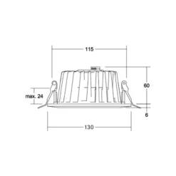 BRUMBERG LED-Einbaudownlight Lydon Mini, weiß, DALI, 4.000 K