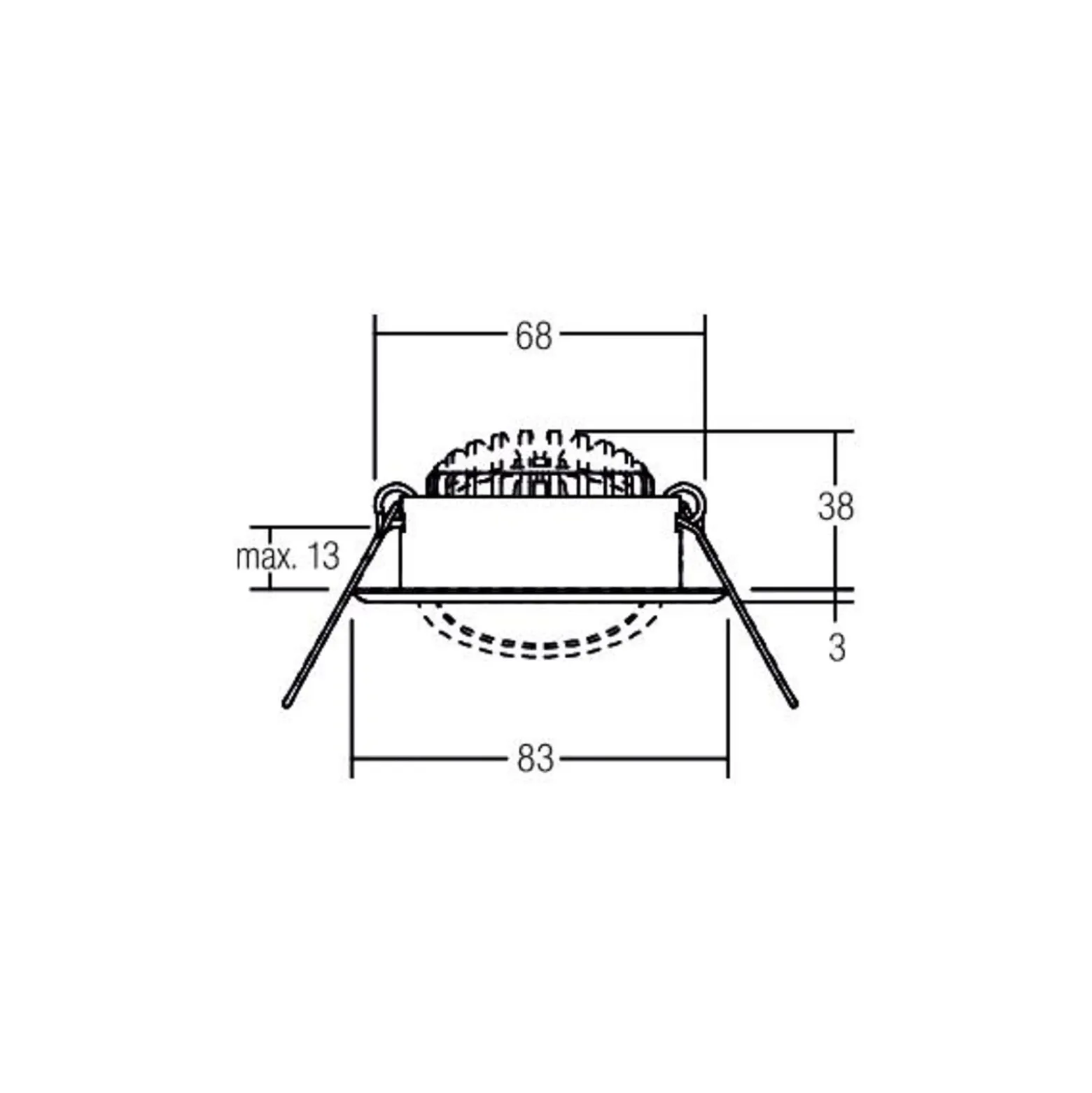 BRUMBERG LED-Einbauspot BB09, DALI, Anschlussbox, edelstahl
