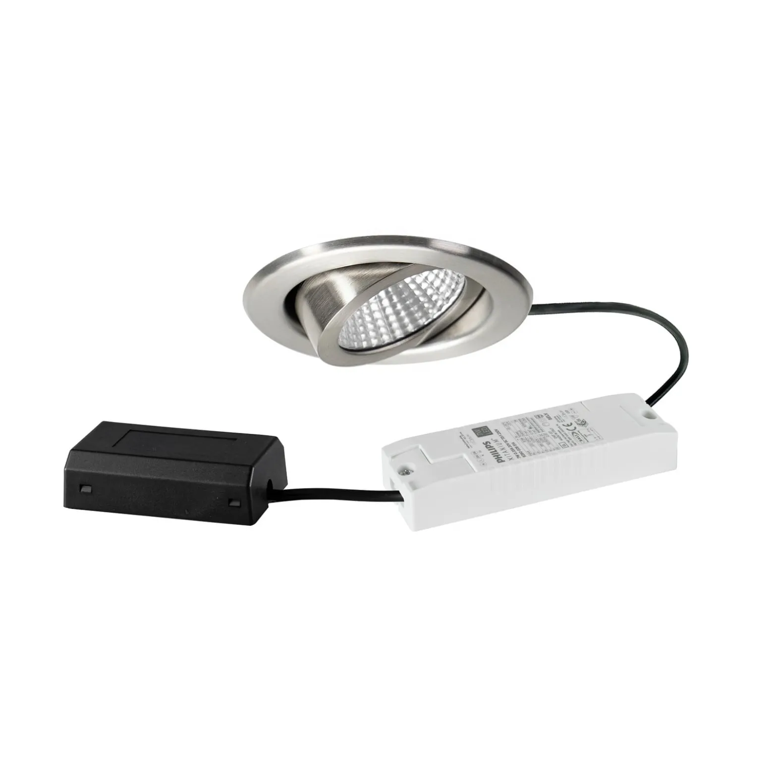 BRUMBERG LED-Einbauspot BB09, DALI, Anschlussbox, edelstahl