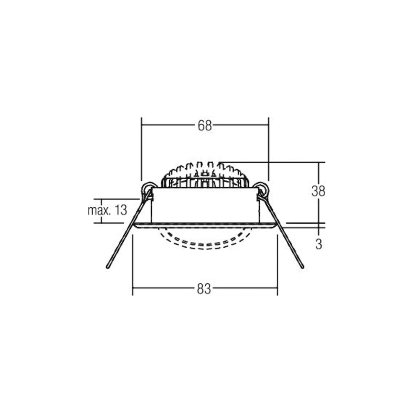 BRUMBERG LED-Einbauspot BB09, on/off, Anschlussbox, weiß