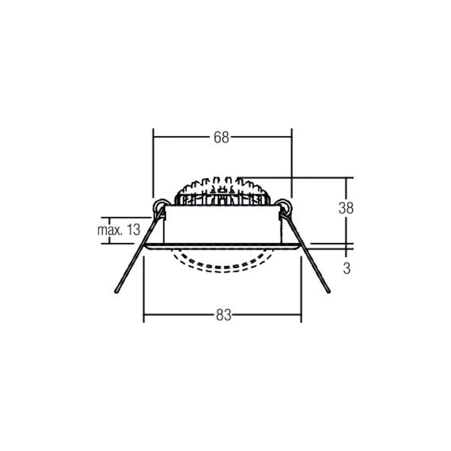BRUMBERG LED-Einbauspot BB09, RC-dimmbar, weiß