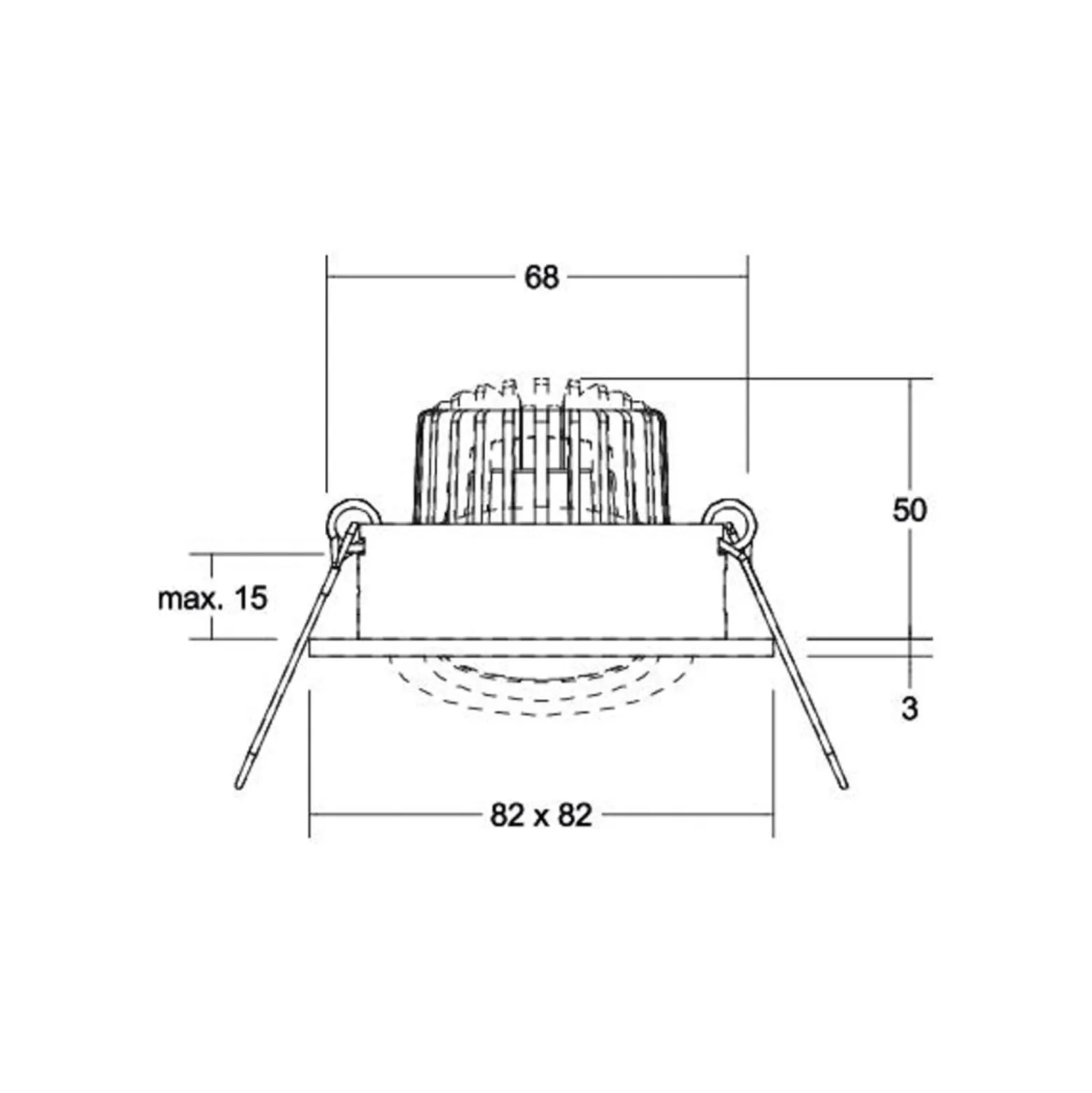 BRUMBERG LED-Einbauspot Tirrel-S, RC-dimmbar, chrom