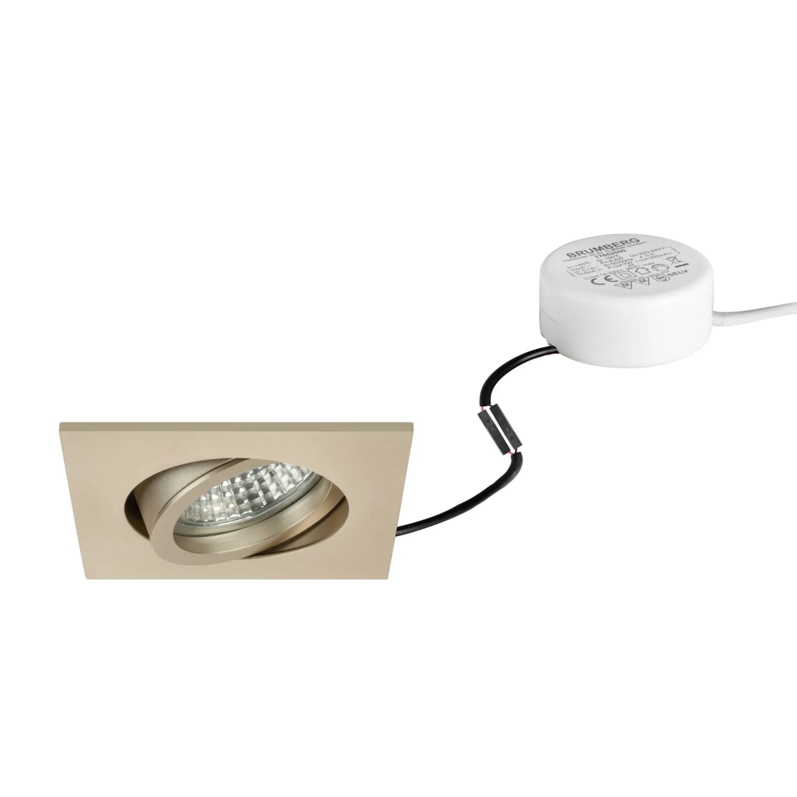 BRUMBERG LED-Einbauspot Tirrel-S, RC, Treiber rund, hellgold
