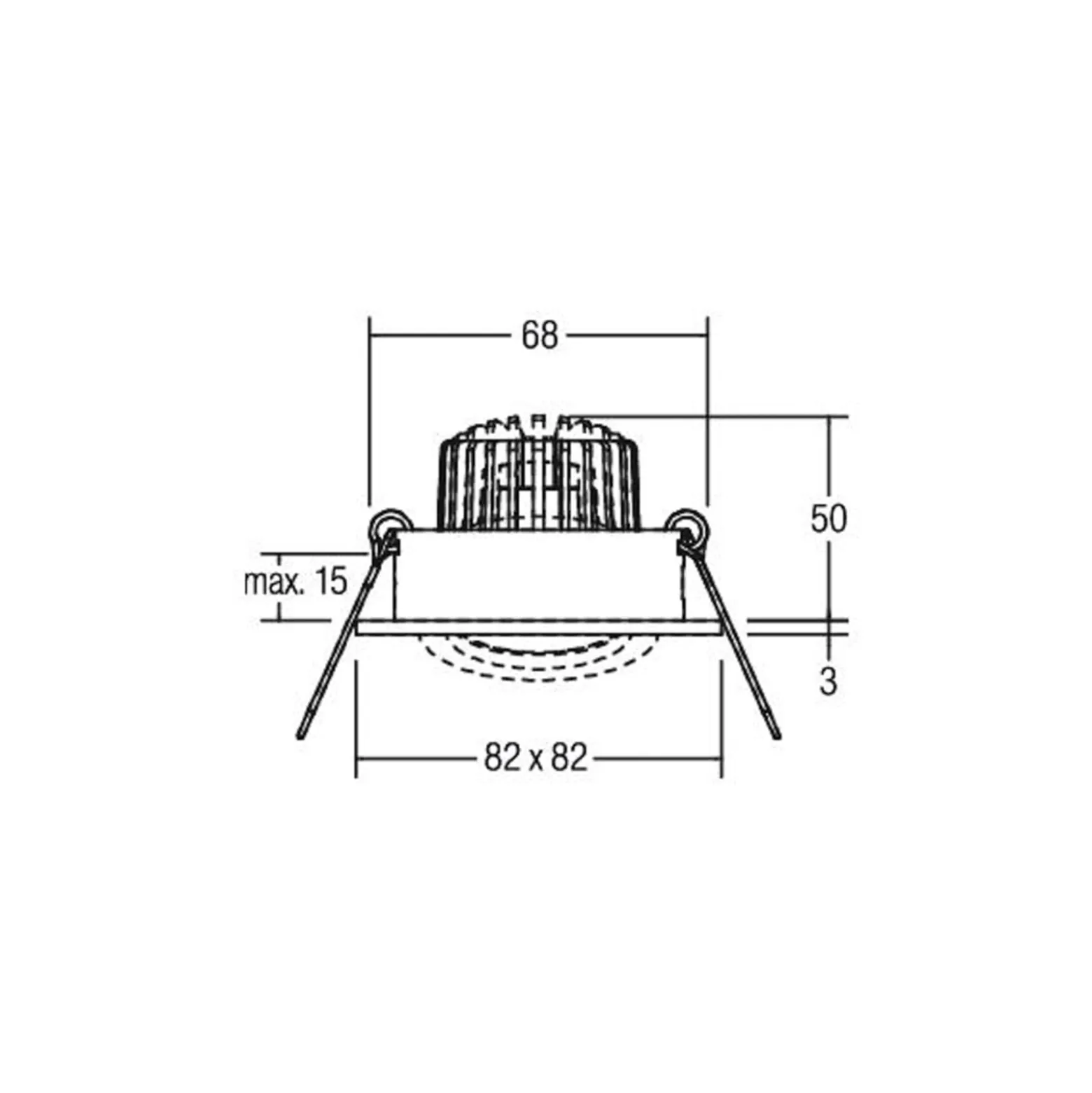 BRUMBERG LED-Einbaustrahler Tirrel-S, on/off, hellgold