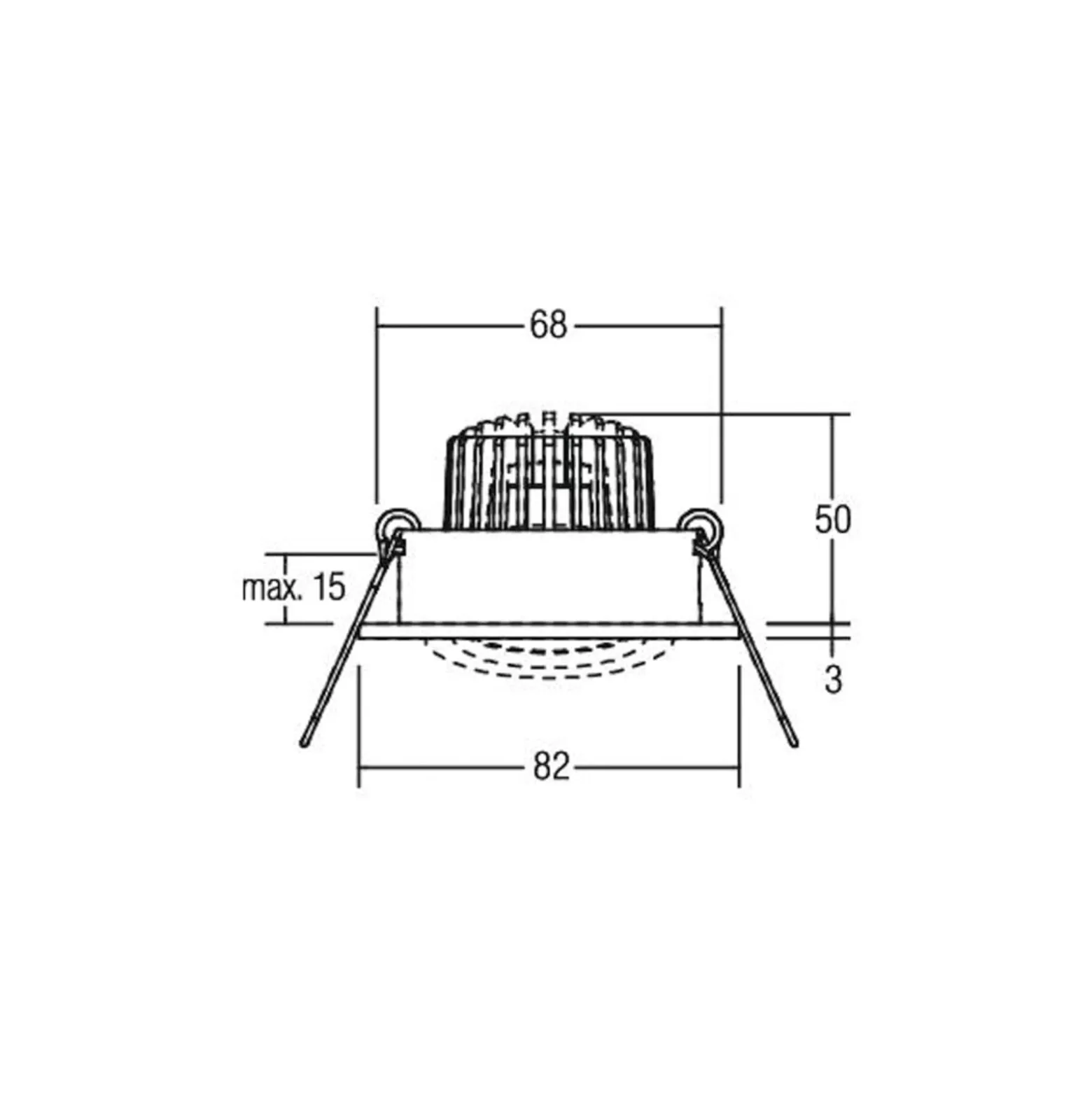 BRUMBERG LED-Einbaustrahler Tirrel-R, on/off, strukturweiß