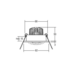 BRUMBERG LED-Einbaustrahler Tirrel-R, on/off, hellgold