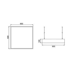 BRUMBERG LED-Pendel Biro Square, DALI dimmbar, silber, 4000K