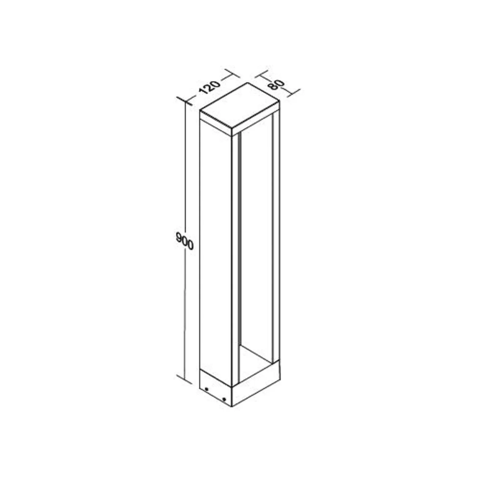 BRUMBERG LED-Wegeleuchte Addia, graphit, IP54, Höhe 90 cm
