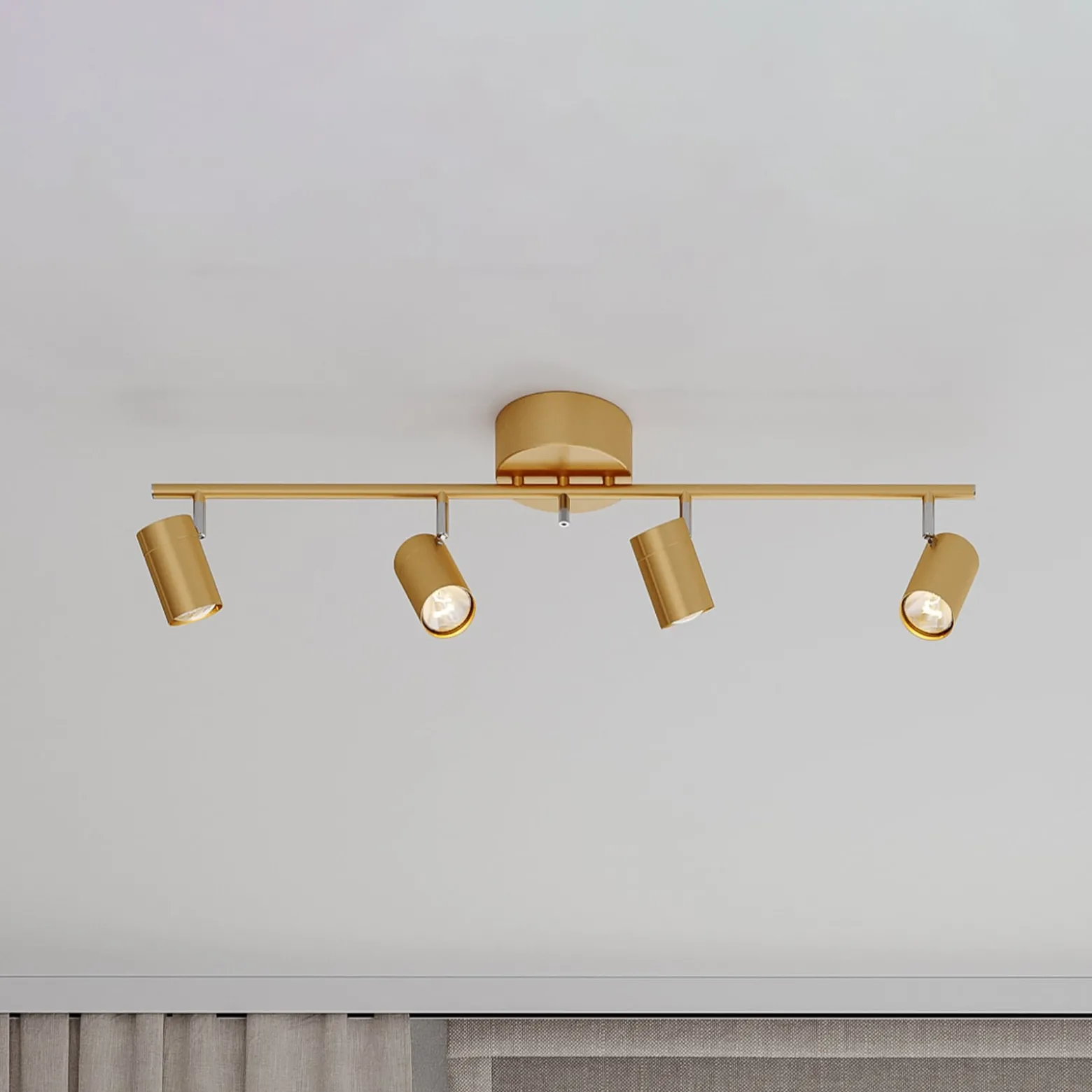 By Rydéns Correct Deckenstrahler 4fl gold matt